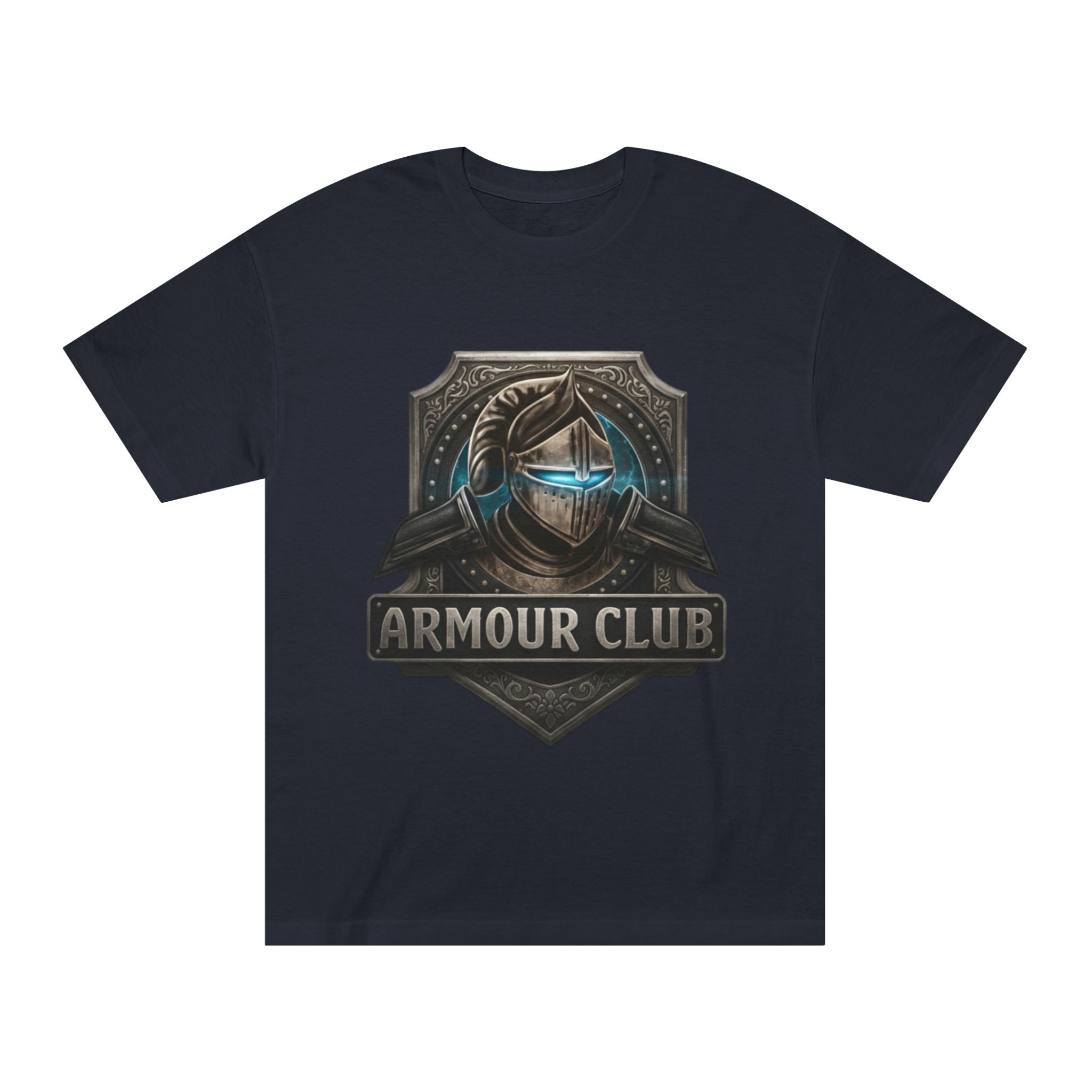 Armour Club T‑Shirt — Medieval Knight Helmet Graphic Tee