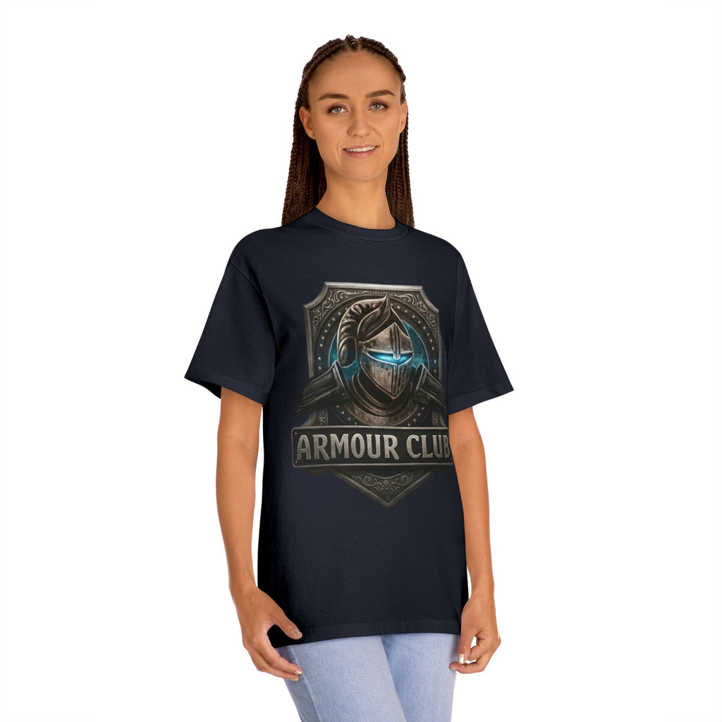 Armour Club T‑Shirt — Medieval Knight Helmet Graphic Tee
